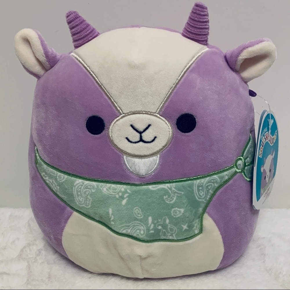 Squishmallow Louden Goat 🐐, Easter Spring 🌸, Furry Goatee, Bandana, 8” New